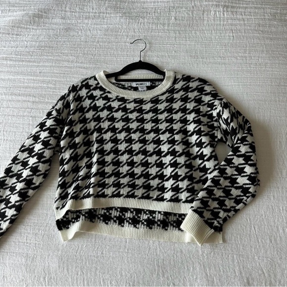 William Rast Sweaters - William Rast Hi-low black and white houndstooth sweater - Size XS